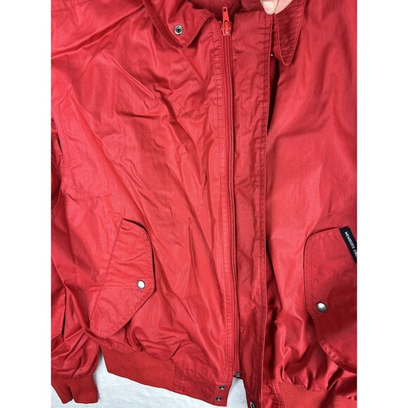 Vintage Members Only By Europe Craft Bomber Jacket Mens Size 46 1980's Red Large - Picture 10 of 10